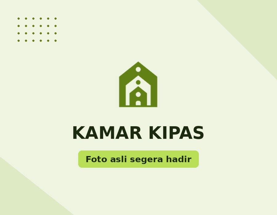 Kamar non-AC fully furnished dengan kamar mandi dalam WC jongkok di Askara Living Kebumen